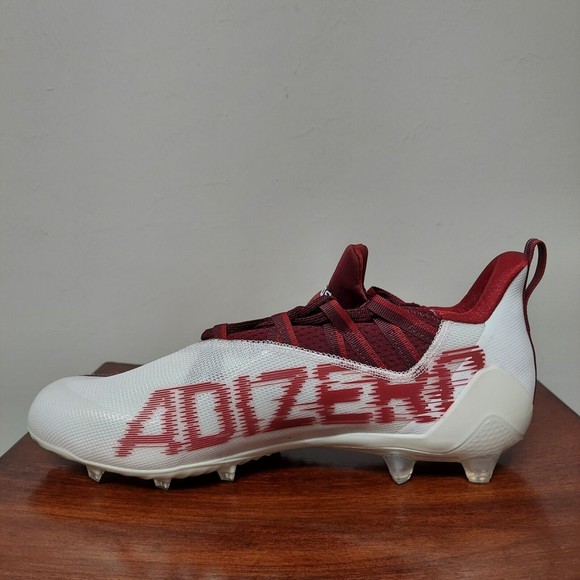 Adidas Adizero 21 Football Cleats Maroon White Men\'s Size 13.5 FY8350 RARE NEW main image 4